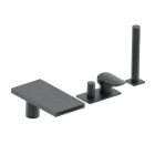 BAIN DOUCHE MITIGEUR COMPLET PROFILO SUR GORGE CHROME NOIR BROSSE