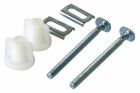 Fixation d'abattant WC 2 plaques métal et 2 écrous - longueur 75mm