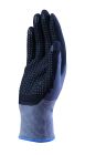 Gants tricot 100% polyamide spandex® - paume enduite nitrile - pictos pvc - jauge 15 Noir-Gris T10