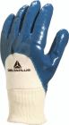 Gants nitrile lourd sur support jersey - dos aéré Bleu T10