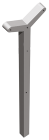 POTEAU ETEND LINGE 10X10 HT 2,50 ML (VG)