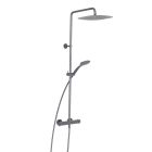 Colonne de douche thermostatique complète MÉTAL BROSSÉ
