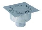 siphon de sol inox sort.Vert GE50mm 250x250 ø100 mm trous ronds microbillé 3 Kn