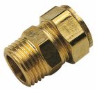 Raccord laiton bague laiton à compression - Tube cuivre Ø16 - Mâle 15/21