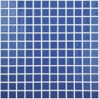Mosaïque en verre recyclé - 800 LISO AZUL MARINO CLARO MALLA 25X25MM