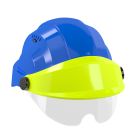 Casque - Orizon bleu visiere fluo jaune avec lunette - Taille unique