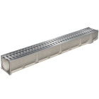 Caniveau de drainage en béton polymère avec grille - MEAGARD II - long. 1m x larg. 120mm x haut. 95mm - classe A15