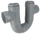 SIPHON ASSAINISSEMENT DIAMETRE 160 AVEC 2 TAMPONS DE VISITE    - YZ2