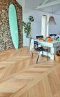 Parquet contrecollé monolame point de Hongrie Chêne Authentique Bois flotté - Point de Hongrie 139 - long. 65cm x larg. 13,9cm x ep. 14mm
