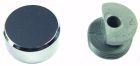 Patte à glace ronde Strauss Vonderweidt - Laiton chromé - Diamètre 25 mm - Vendu par 4