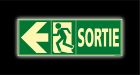 SIGNALETIQUE SORTIE GAUCHE PHOTOLUM 210 MM X 75MM