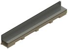 Caniveau en béton polymère avec couverture à fente en acier inoxydable 316L haut. 65mm - ACO SELF 100 - long. 1m x larg. 100mm x haut. 55mm - classe A15