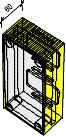 Supoort Eco-Fix type A 80  Plaque compacte reprise de charge pour isolant 80mm Jaune Pièce 140mm