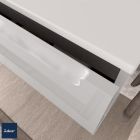 Meuble de salle de bain MONTERREY 900 2 tiroirs métalliques à fermeture amortie BLANC BRILLANT 897 x 540 x 450 mm