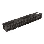 Caniveau PEHD + grille fonte B125 - long. 1m x larg. 130mm x haut. 75mm - CAN PEHD l130 h75 G FONTE B125