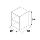 COQUETTES ALLIANCE 400 2 espaces SBIANCATO 400 x 540 x 434 mm