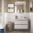 Meuble de salle de bain SPIRIT 800 2 tiroirs métalliques à fermeture amortie WHITE COTTON 797 x 540 x 450 mm