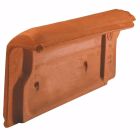 Rive individuelle gauche à recouvrement terre cuite Panne H2 Flammé rustique - larg. 18 cm