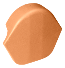 FRONTON DE RIVE UNIVERSELLE POUR FAITIERE/ARETIER DE 42 A RECOUVREMENT ROUGE