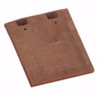 Tuile courte d'égout et de faîtage terre cuite Monument historique 16x27 Rustique nuagé - long. 17 cm x larg. 16 cm