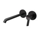 LAVABO MURAL PIEGA AVEC ROSACES 225 CHROME NOIR BROSSE