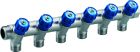 collecteur robinetterie intégrée bleue MF20x27 - 6 départs mâle 15x21