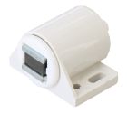 Loqueteau magnétique plastique rond blanc à gâche fixe 4kg-blister x2