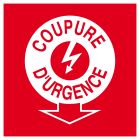 SIGNALISATION EXTERIEURE ET INTERIEURE - COUPURE ELECTRIQUE D'URGENCE 200x200mm