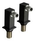 colonettes carree pour qm107 entraxe baignoire 150 mm noir