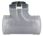 TE VISITE DE CHUTE EAU PLUVIALE SIPHOIDE FEMELLE/FEMELLE D200 TRANSP - AKG2BTR