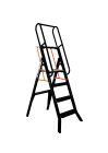 Escabeau aluminium - 4 marches + tablette à outils