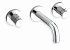 lavabo mural triverde 3 trous encastre chrome+ vidage up&down