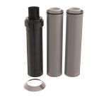 Kit terminal Rolux 3CEp Condensation D160/250mm noir haut.2500mm