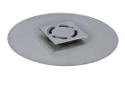 siphon de sol inox sort.Vert avec platine GE15mm 100x100 ø40 mm trous ronds verrouillé poli 3 Kn