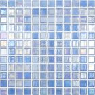 Mosaïque en verre recyclé - 552 SHELL AZURE ANTID 25X25MM