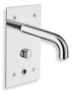 lavabo quiktronic mural eau chaude et froide alim. secteur chrome