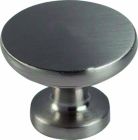 Bouton plat nickel satiné Shepherd - Diamètre 30 mm - Vendu par 1