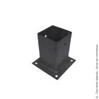 PIED POTEAU A VISSER 70x70 NOIR