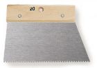 SPATULE A COLLE 20CM DENTS CARRES 4X2.5X2.5MM MANCHE BIMAT
