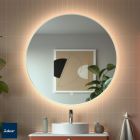Miroir GLOBE 600 circulaire avec lumière led,sensor (12 W- 5700ºK.) IP44 BLANC Ø 600 mm