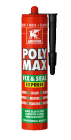 Colle de montage et mastic d’étanchéité - POLY MAX® FIX & SEAL EXPRESS noir - cartouche de 425g