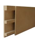 Plinthe brut bord vif MDF brut passe fils - Long. 2440 mm x larg. 110 mm x ep. 18 mm