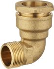raccord laiton pour tuyau polyéthylène coude mâle Ø32 M.26x34