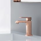 LAVABO QUADRI S REGULAR MITIGEUR OR ROSE  BROSSE AVEC VIDAGE UP&D