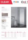 Écran de douche verre transparent 6mm + 1 barre + profilé mural - CLEAR chromé - larg. 0,85m x haut. 1,9m
