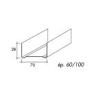 Rail 70 - long. 3 m x larg. 70 mm