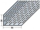 Profilé de ventilation en L, perforation rectangulaire aluminium Noir Section ventilation 185 cm² / ml