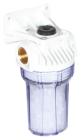 Mini-filtre anti-calcaire pour chauffe-eau - Pour une protection optimale et efficace du chauffe-eau - Filtration par polyphosphate - Compact à montage polyvalent droit ou équerre - FF-3/4' -
