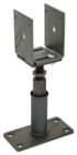 PIED DE POTEAU ASPECT INOX REGLABLE HAUTEUR + LARGEUR Acier - P/6