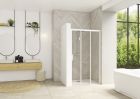 Paroi 2 volets coulissants sans seuil - SMART DESIGN 3V 140 Blanc TN D